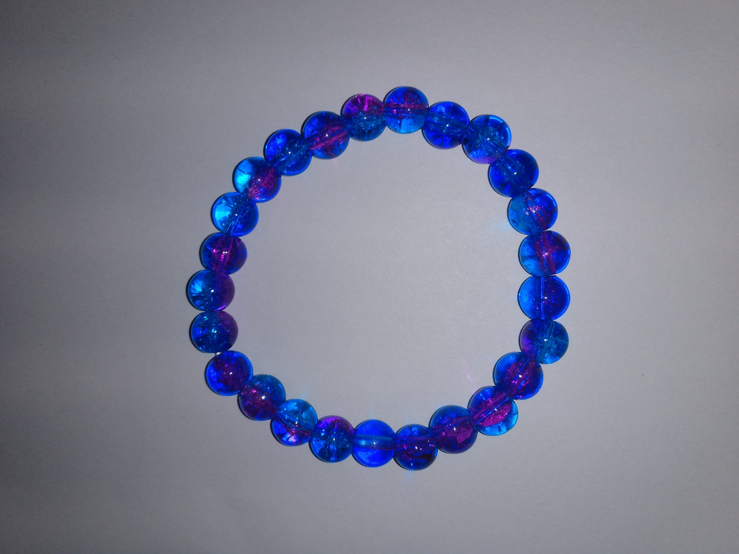 Purple Moon glass beaded bracelet