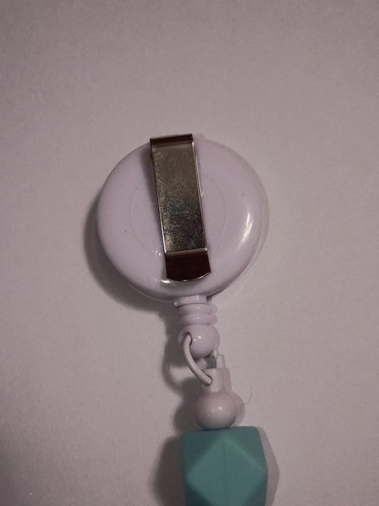 Beaded badge reel: Pink Stethoscope