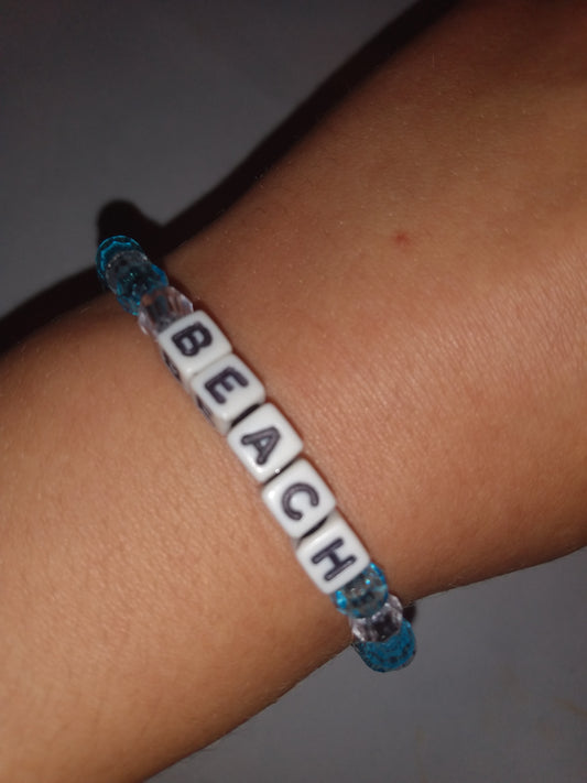 Beachy Blue and White bracelet