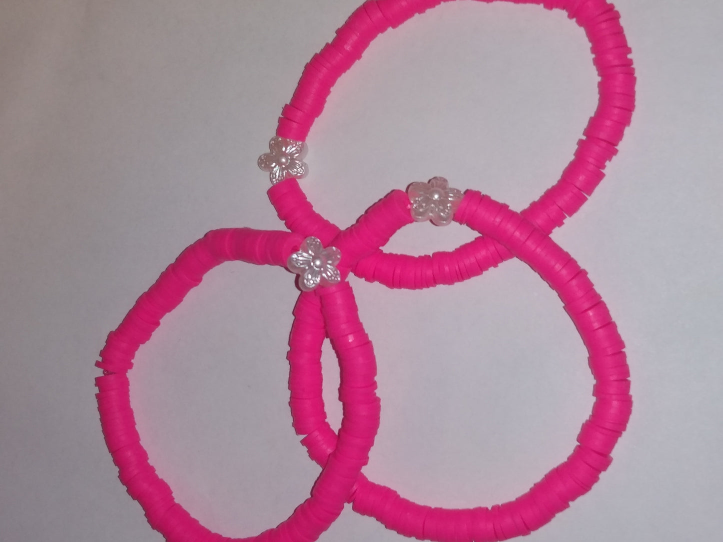 Hot Pink Flower bracelet