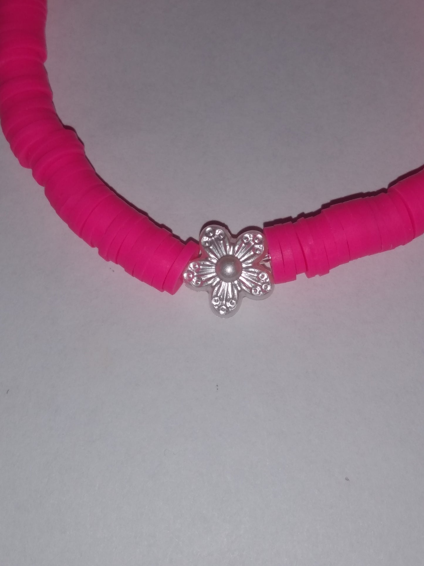 Hot Pink Flower bracelet