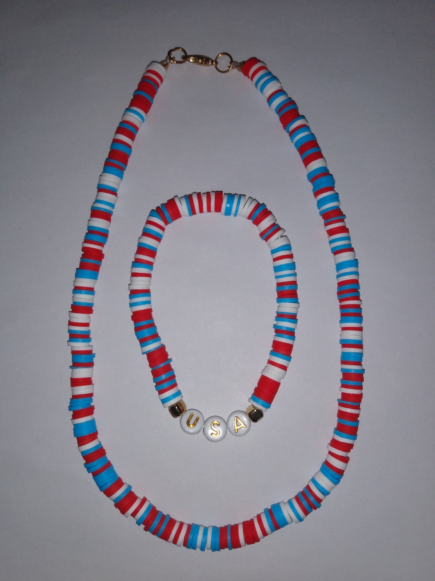 USA necklace and bracelet set