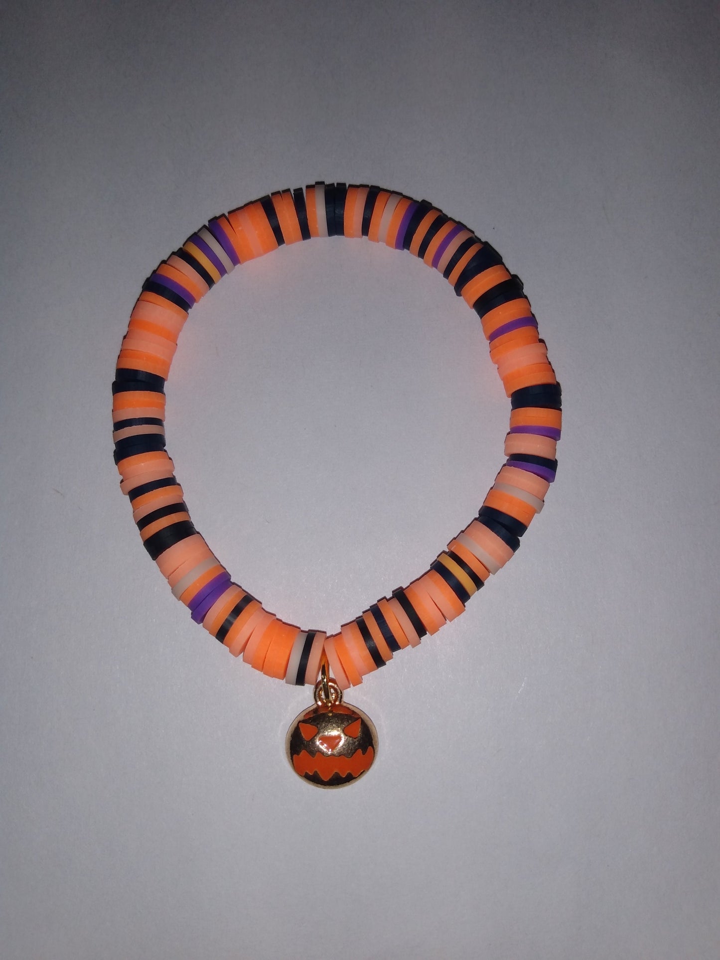 Pumpkin Halloween bracelet (kid's size)