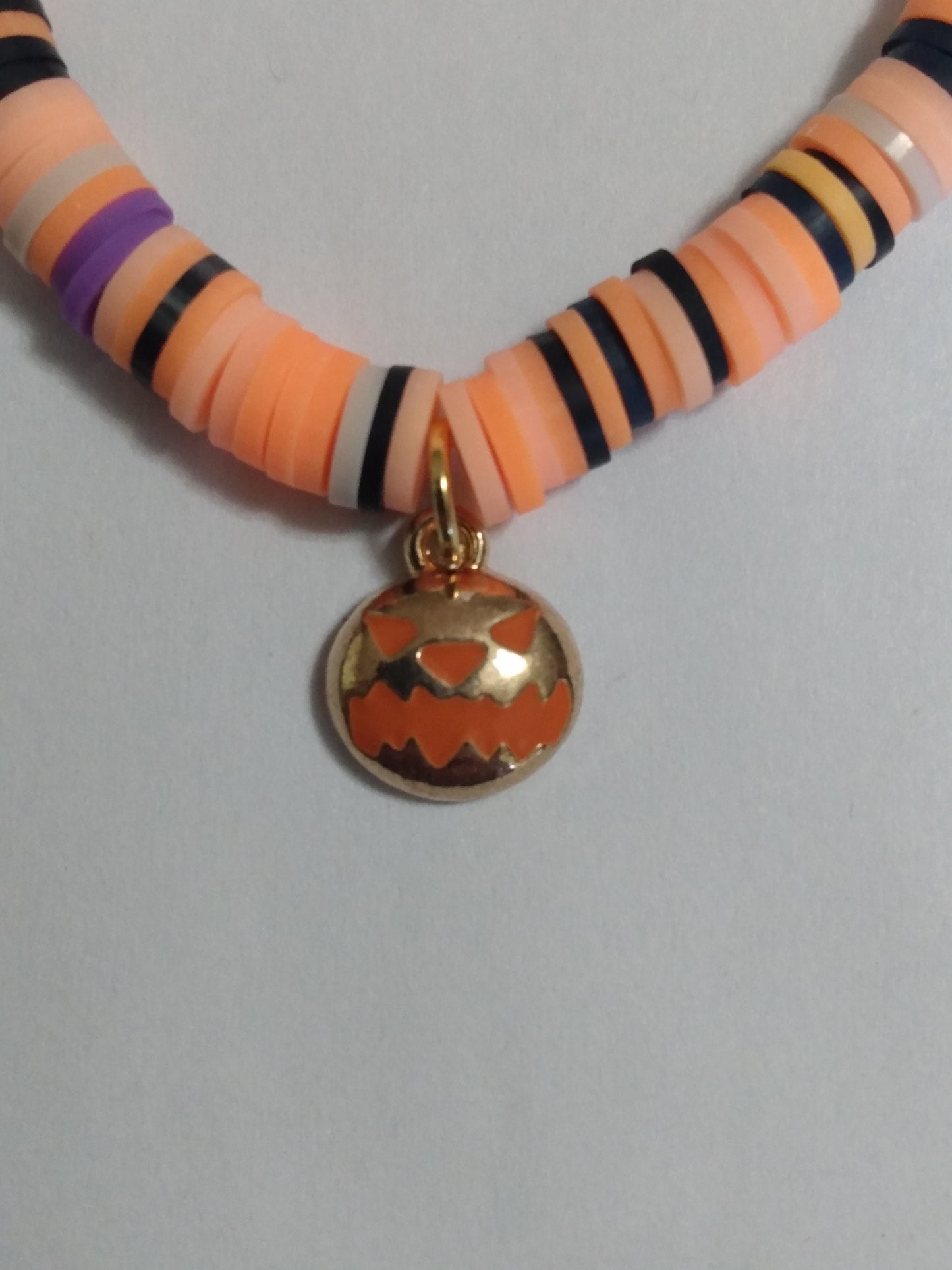 Pumpkin Halloween bracelet (kid's size)