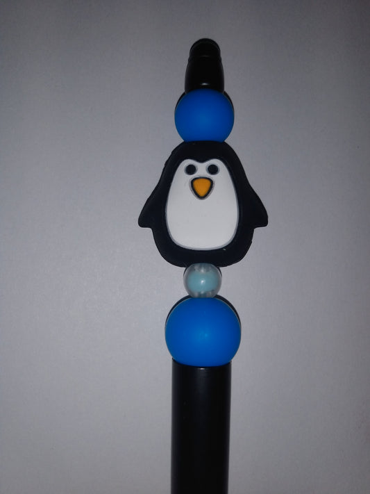 Beaded pen: Penguin Ice Float