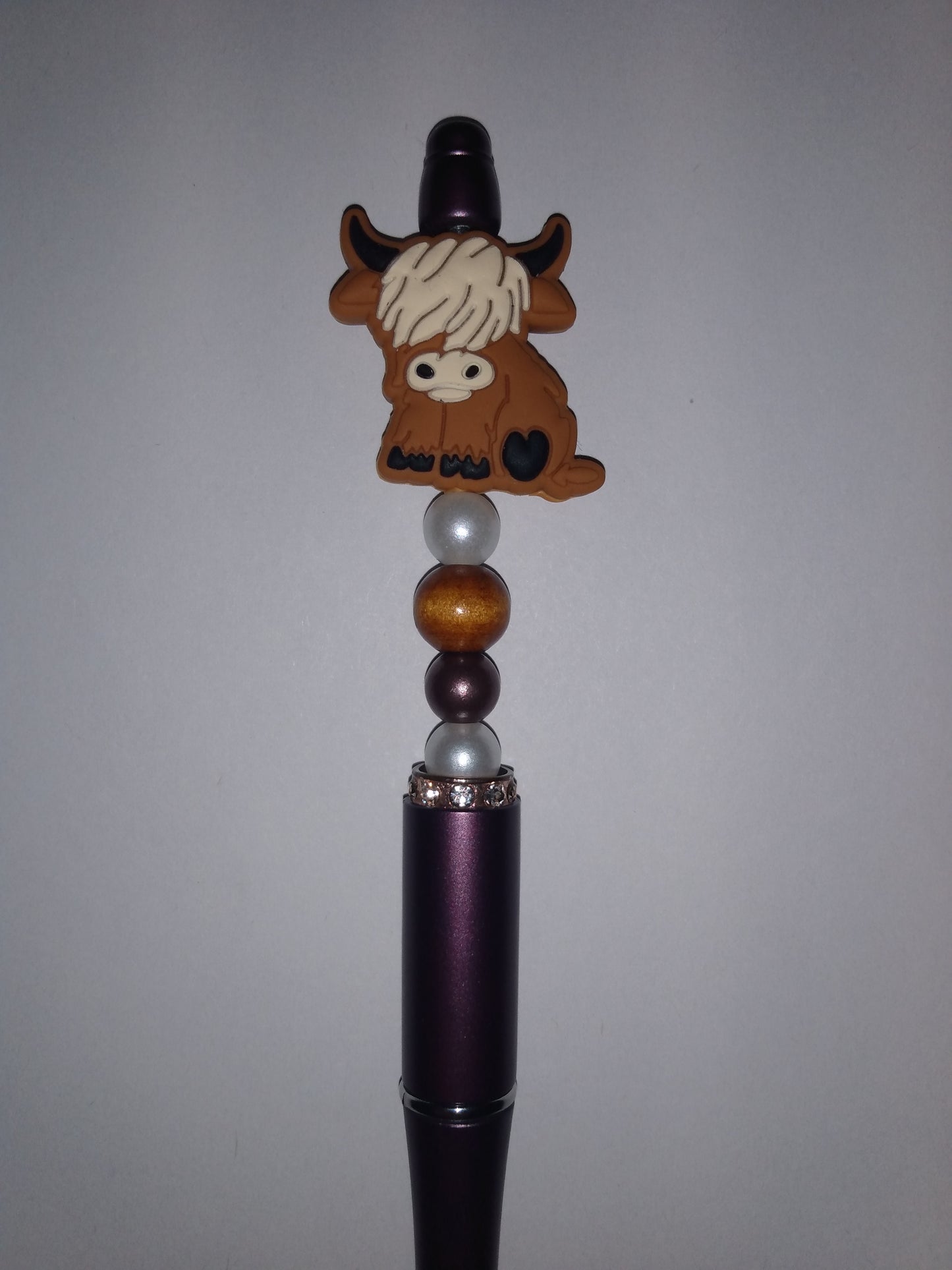 Beaded pen: Highlander Cow