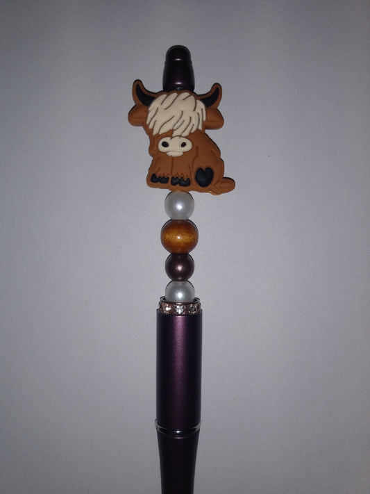 Beaded pen: Highlander Cow