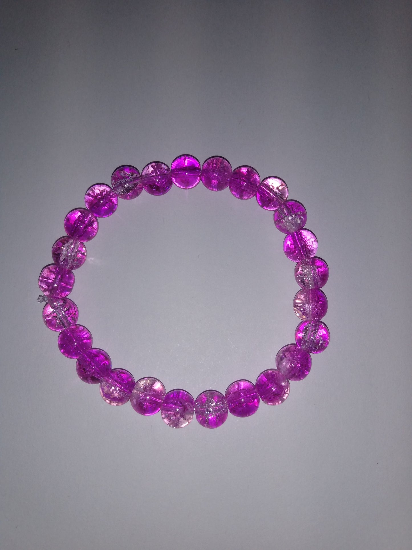 Pretty Pink glass beaded bracelet
