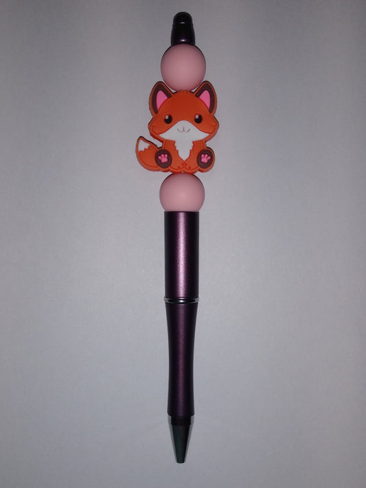 Beaded pen: Fluffy Fox