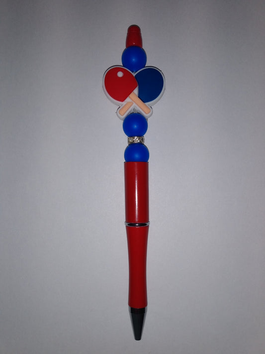 Beaded pen: Ping-Pong Paddles