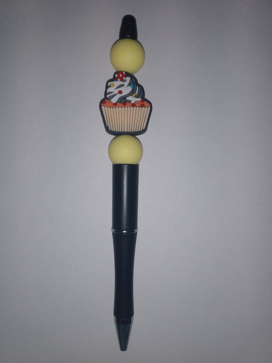 Beaded pen: Lemon Cupcake