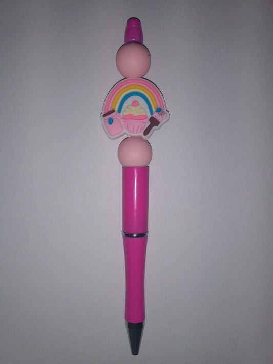 Beaded pen: Artsy Cupcake