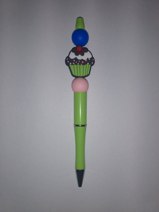 Beaded pen: Chocolate Cupcake