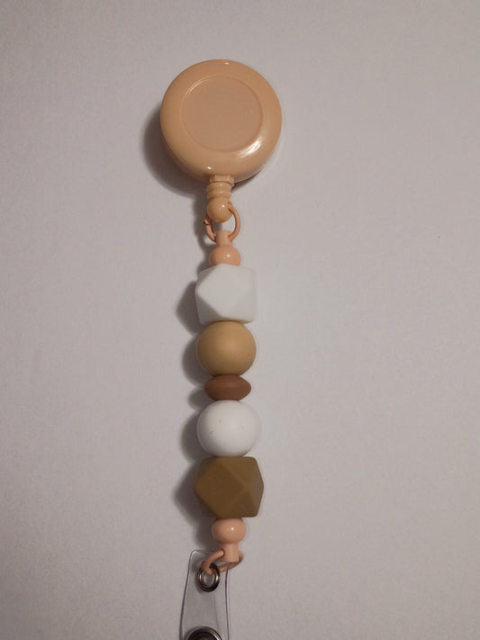 Beaded badge reel: Neutral