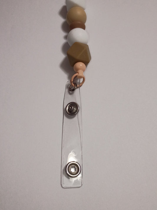 Beaded badge reel: Neutral