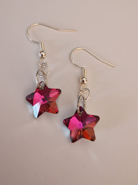 Shiny Star earrings: Warm Toned